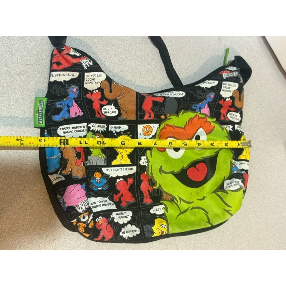 Sesame Street comic strip Oscar the Grouch shoulder‎ Bag Y2K